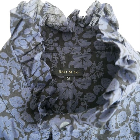 人気完売品 / 未使用 / R&D.M.Co- オールドマンズテーラー COTTON LAWN WILD BERRY FRILL COLLAR SHIRT 6647 / 2605-1392