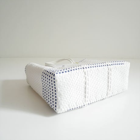 2026SS今季・人気完売品 Letra MERCADO BAG - HALF CHECK - White / Navy (S) 2606-0189