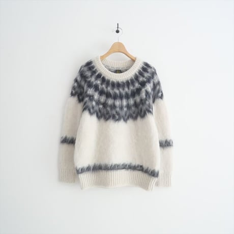 〇2022AW / 未使用 / BATNER / MOHAIR NORDIC CREW NECK KNIT / BN-22FL-052 / 2507-2105