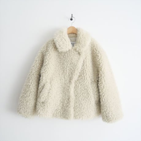 2024AW今季・人気完売品 / 未使用 / three dots / エコペルファー ショートコート / EK7001Y / 2411-1333