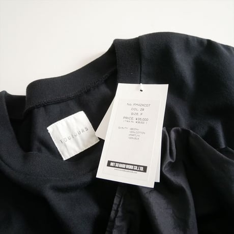 2025SS 未使用 TOUJOURS ORGANIC FINE COTTON LIGHT JERSEY Combination T-shirt FM42XC07 2606-0366