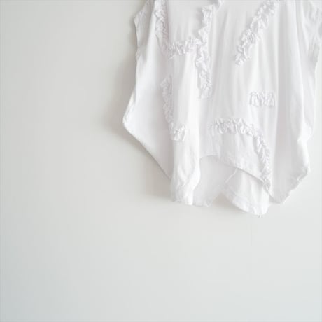 ENFOLD / RUFFLE HEXAGON-T-SHIRT / 300HS280-2780 / 2502-0357