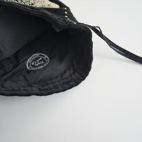 2024AW・人気完売品 / かぐれ購入品 / Khadi&co / LOTUS Velvet Cotton Bag ベロア刺繍バッグ / GW46D12202 / 2504-0327