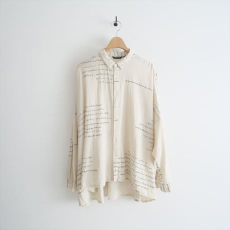 2023 / pas de calais / Love letter print ブラウス / 6427 / 2407-0708