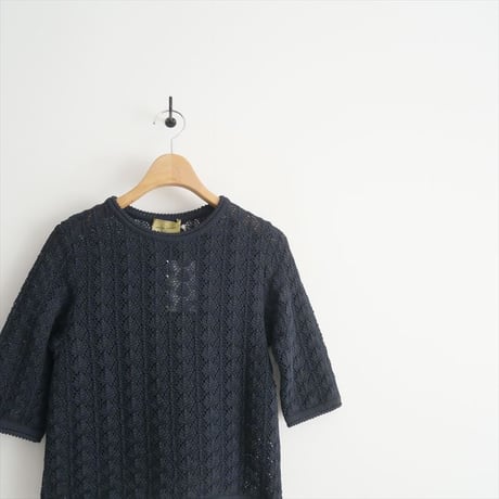 2023SS / UNITED ARROWS / レース ミニ ショートスリーブニット / 15182991662 / 2409-0180