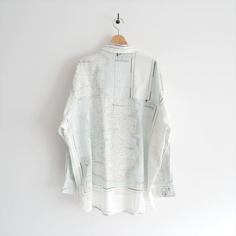 2022 / ASEEDONCLOUD / Hiraeth map print shirt / 222601 / 2507-2101