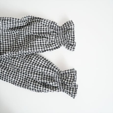 2024AW今季 / 未使用 / journal standard luxe / シャーリングチェック フリルパフブラウス / 24050440013030 / 2411-1671