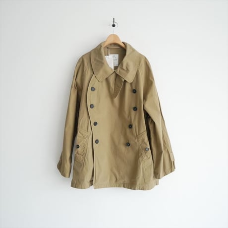 継続販売・人気完売カラー / 未使用 / HTS / MEDIUM WEIGHT PEACH SKIN COTTON DOUBLE OVER SHORT COAT / 2510-0586