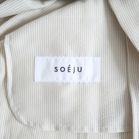 継続販売品・人気完売品 / SOEJU / シアサッカーノーカラージャケット / S-00-JK-013 / 2508-0847