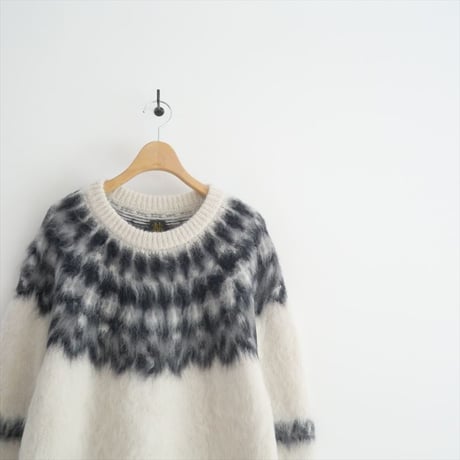 〇2022AW / 未使用 / BATNER / MOHAIR NORDIC CREW NECK KNIT / BN-22FL-052 / 2507-2105