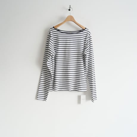 2023AW今季 / 未使用 / NOBLE / ナローパイピングボーダーTee. / 23070240103030 / 2311-1107