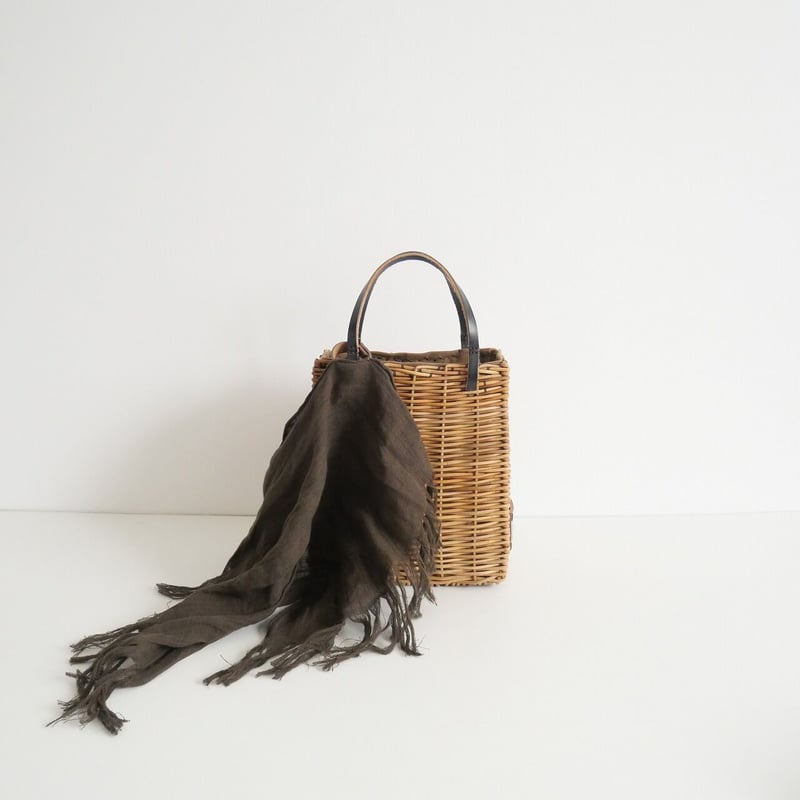 ebagos / 縦長かご ブライドルレザー×紅籐 / 2203-1017 | retore 