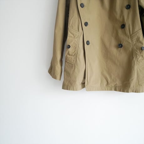 継続販売・人気完売カラー / 未使用 / HTS / MEDIUM WEIGHT PEACH SKIN COTTON DOUBLE OVER SHORT COAT / 2510-0586