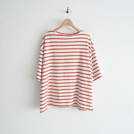 継続販売品 / UpcycleLino / BASIC 天竺ボーダーバスクTシャツ / 600232-7048 / 2404-0584