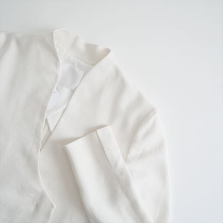 2024SS今季 / Mame Kurogouchi / Linen Touch Triacetate Collarless Double Breasted Jacket / / 2407-0206