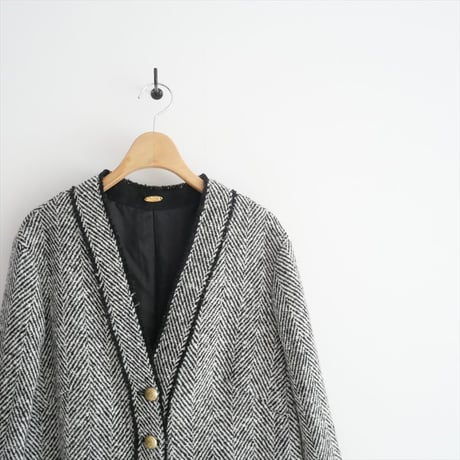 2022AW / 未使用 / DEUXIEME CLASSE / TWEED カーディガンジャケット MONO(DEU) / 22010500405030 / 2402-0820