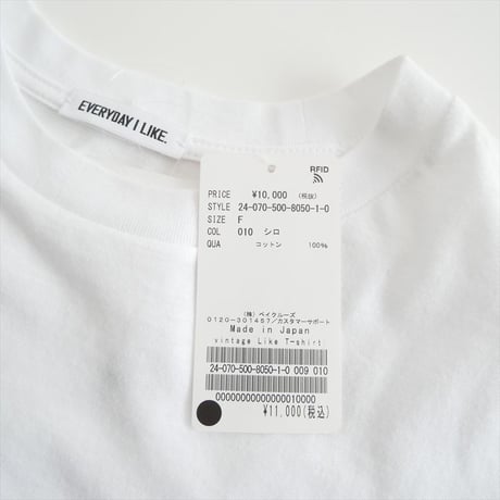 未使用 / DEUXIEME CLASSE vintage Like Tシャツ 24070500805010 / 2605-0712
