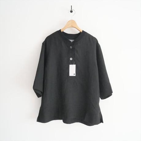 2024SS / HOUSEHOLD GOODS / MARGARET HOWELL / BLACK LINEN シャツ / 5894152002 / 2408-0239