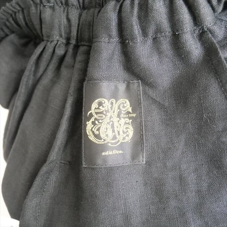 継続販売品 / edit & co. / French Linen Frilled Hem Gather Skirt / E22-9001 / 2405-0540