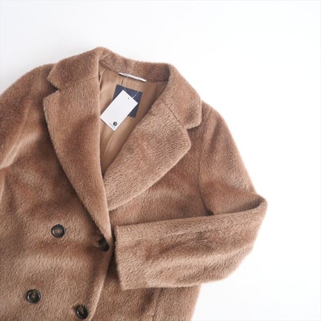 〇2023AW / S Max Mara / アルパカシャギーダブルブレストコート / 23901620336 / 2510-1014