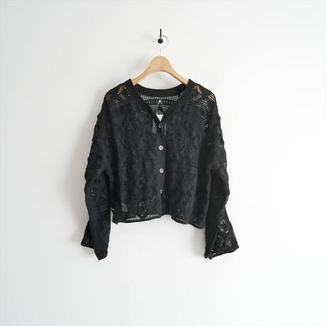 2024SS・人気完売品 / SALON adam et rope / クロシェ編みレース2WAYニット/カーディガン / SHM34410 / 2512-1105