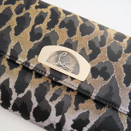 Christian Louboutin / レオパード チェーン付クラッチバッグ DODAT CLUTCH LUREX FELINE / 2303-2057
