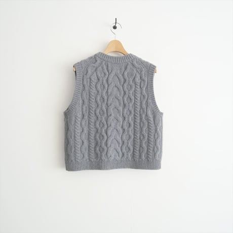 2024AW / Theory / Felted Wool Cash Cable Vest / 01-4301719 / 2505-1111