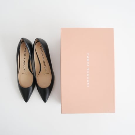 未使用 / FABIO RUSCONI / ◆4.5cmヒール◆ポインテッドトウミドルヒールパンプス / 2403-0591