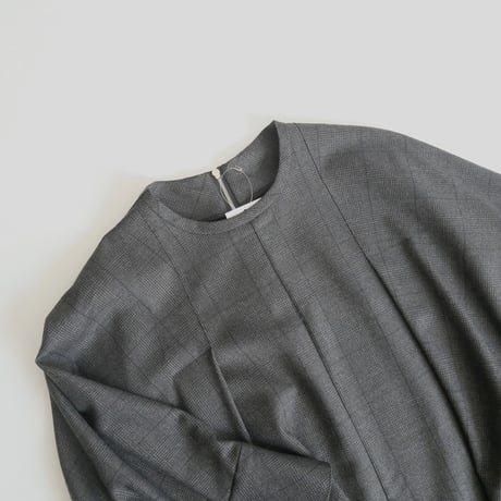 2022AW / support surface / グレンチェックワンピース / 2401-0249