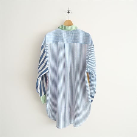 未使用 / SZ Blockprints / OVERSIZED BUTTON DOWN SHIRT MIX PRINTS / 3910700458 / 2409-0288