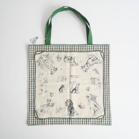 2023 / 未使用 / R&D.M.Co- / sketch book panel bag  dog green / 5955 / 2404-0718