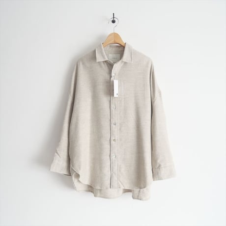 2024AW今季 / 未使用 / ARGUE / ORGANIC COTTON&YAK OVER SIZED FRANNELL SHIRT / 2411-1822
