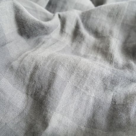 2023SS / ARMEN / DOUBLE GAUZE OVER DYED CHECK GATHERED EASY PANTS / INAM2251DGD / 2311-0694