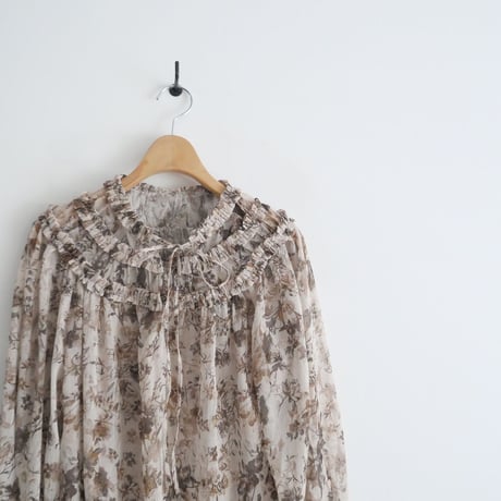 2022 / 未使用 / HELIOPOLE / DEVEAUX CHIFFON FRILL BLOUSE / 22003013037HN / 2306-0298