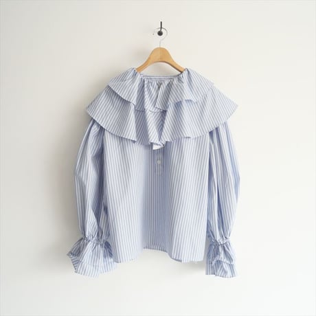 2024SS / 未使用 / RosyMonster / double frill stripe blouse / RMTB-2724S / 2411-0358