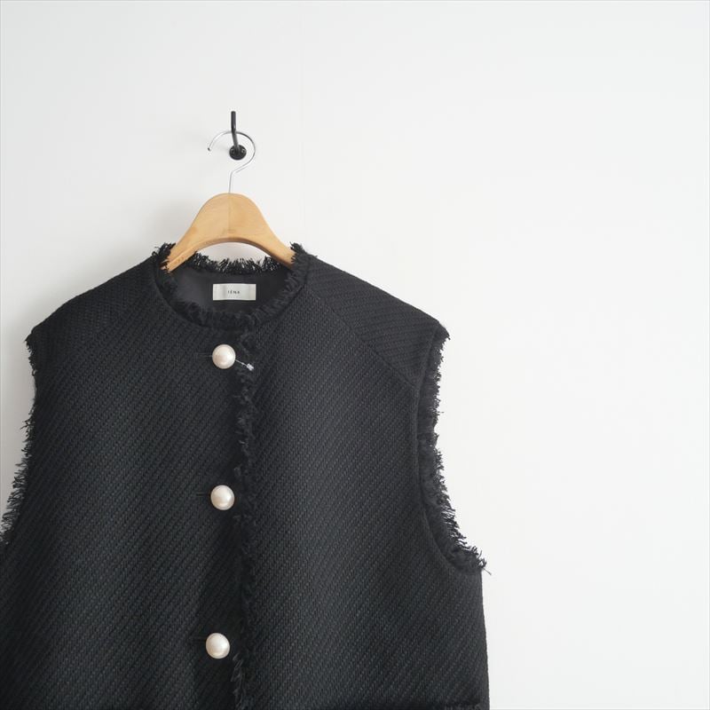 美品♡IENA CURRENTAGE レーシーポロ 2023AW / 未使用 / IENA / ツイードジレ / 23010900602030 /