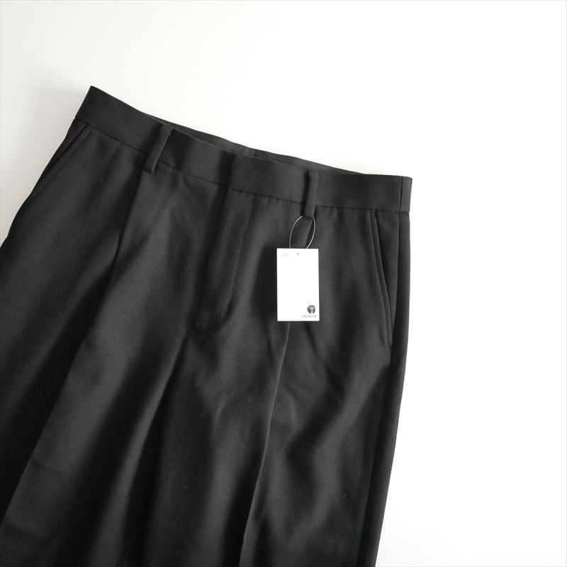 2022AW / WIRROW / Wool serge wide tapered slack