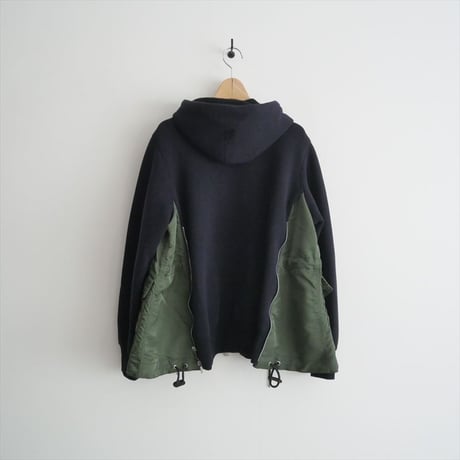 2024AW / sacai / Sponge Sweat x Nylon Twill Hoodie / SCW-077 / 2504-0597