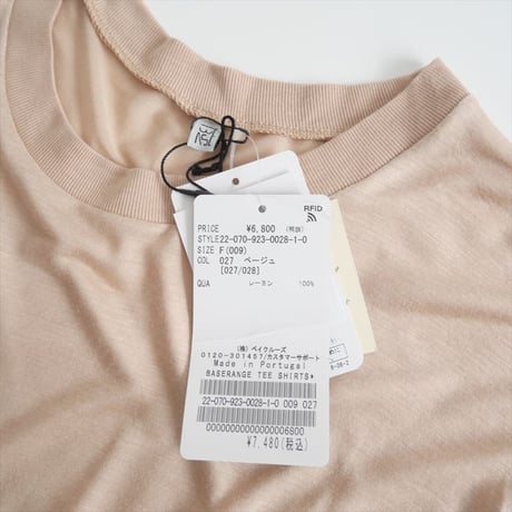 2022SS / 未使用 / Plage購入品 / BASERANGE / TEESHIRTS / 22070923002810 / 2311-0535