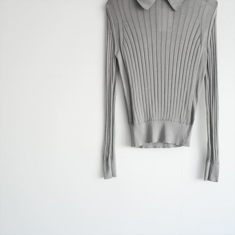 2025AW・人気完売品 / Demi-Luxe BEAMS別注 / SLOANE / 18Gシルク襟付きプルオーバー / 64-15-1330-355 / 2601-0040