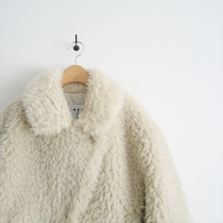 2024AW今季・人気完売品 / 未使用 / three dots / エコペルファー ショートコート / EK7001Y / 2411-1333