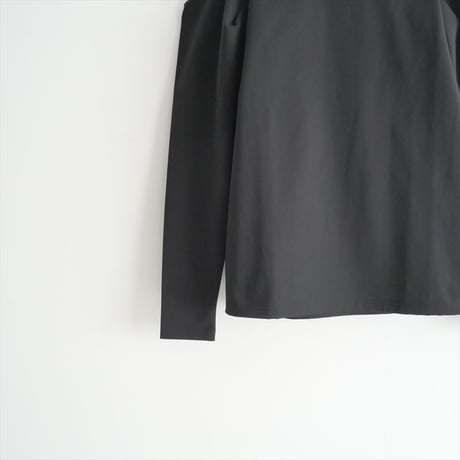 2023 / HYKE / TEXBRID POWER SHOULDER TOP / 12370 / 2404-0972