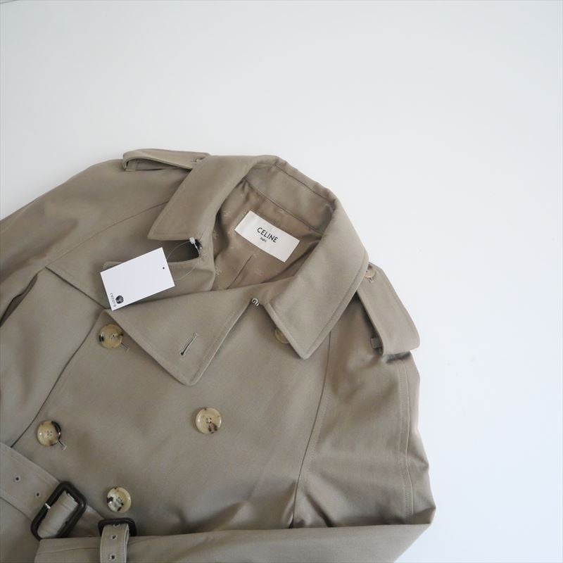 CELINE ダブルブレストトレンチコート　サイズ34 楽天市場】CELINE セリーヌ トレンチコート ウール ポリエステル