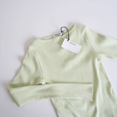 2022SS / 未使用 / Ron Herman別注 / AURALEE / RIB BOAT NECK L/S TEE / A22SB01RH / 2501-0820
