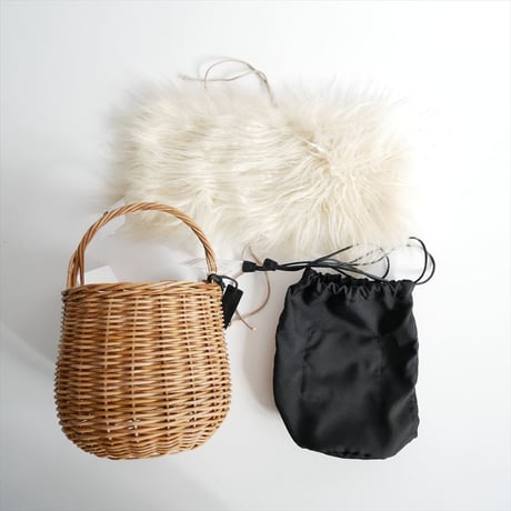 2024AW / 未使用 / SLOBE IENA購入品 / BAGMATI / ファーカゴバッグ / 24092913001230 / 2502-0254