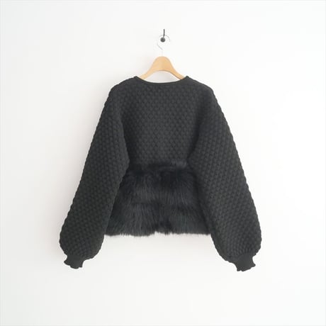 〇2024AW・人気完売品 / 未使用 / maison de Dolce. / ファーリーNT/black / mdfk40678bk / 2507-1230