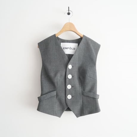 2024SS今季 / ENFOLD / MINIMAL-SHAPE-VEST / 300HS130-0420 / 2406-0174