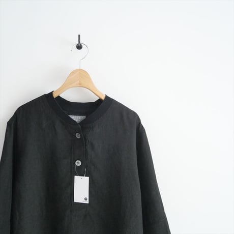 2024SS / HOUSEHOLD GOODS / MARGARET HOWELL / BLACK LINEN シャツ / 5894152002 / 2408-0239