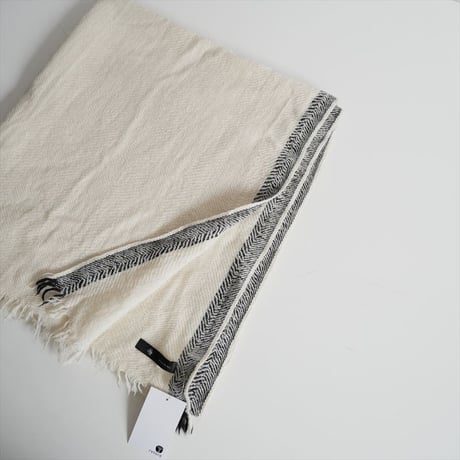 maison de soil / WOOL SILK BIG SELVEDGE STOLE / 2502-0861