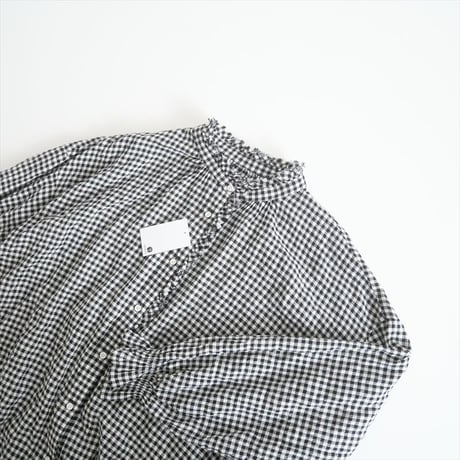2024AW今季 / 未使用 / journal standard luxe / シャーリングチェック フリルパフブラウス / 24050440013030 / 2411-1671